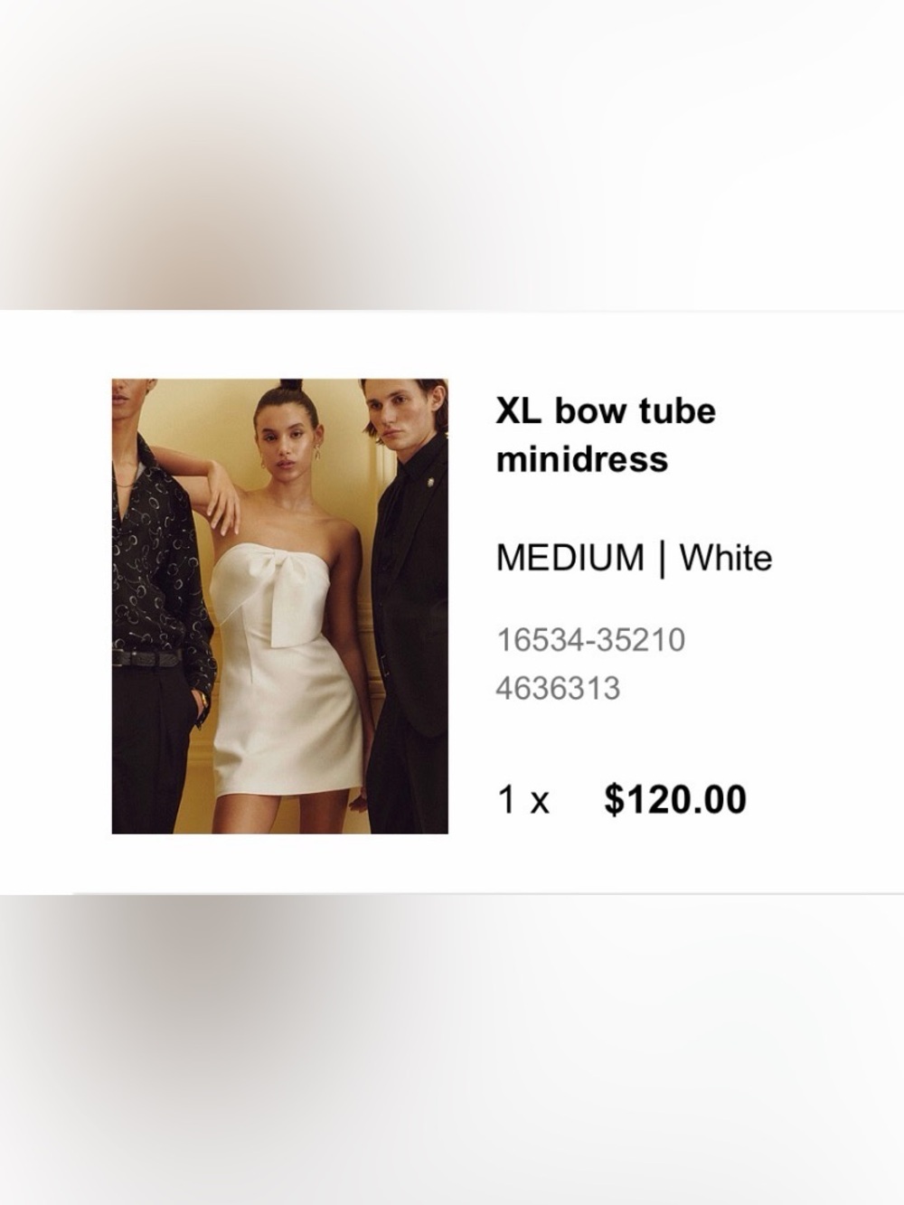 White Bow Minidress